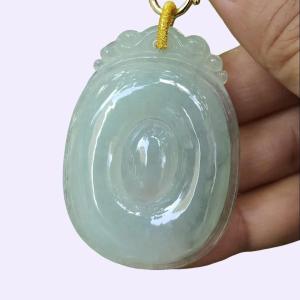 New Listing Sg Seller - Crafted as fubei pendant on Natural Type A Jadeite Jade certificate weighs 19.9 grams measurement 49.9 * 36.3 * 6.3 mm (pendant370)