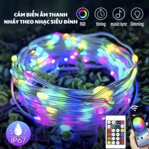 Đèn Led Pháo Hoa Trang Trí Điều Khiển App - Nháy Theo Nhạc - Giọng Nói | Trang Trí Thông Minh