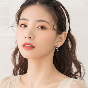 Minwen 1 Pair European And American Fashion Heart Star Earrings For Women Exquisite Personality Tassel Party Earrings Jewelry Gift