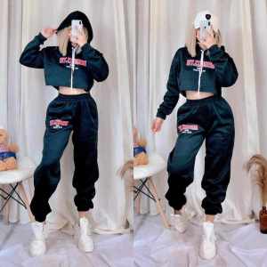 ESTER (BROOKLYN) HOODIE CROP/JOGGER TERNO (FREESIZE SMALL TO LARGE FIT) BY:JLC