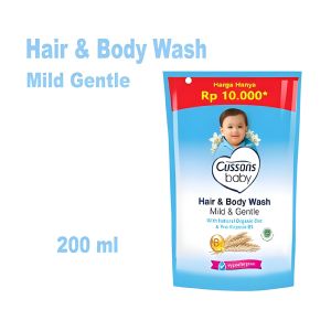CUSSONS Hair & Body Wash 200ml Refill | Mild Gentle Biru