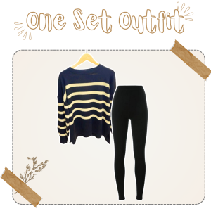 One Set Outfit Hijab Style Wanita 3 In 1 Hijab Bella Square & Sweater Rajut & Leging Wanita RF032