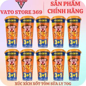 Xúc xích HEO CAO BỒI xốt tôm sữa ly 70g