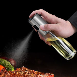 304 Stainless Steel Oil Sprayer 100ml 200ml Portable Spray Glass Bottle for Cooking BBQ Salad Baking Kitchenware