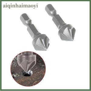 aiqinhaimaoyi 6 Flute countersink khoan bit chamfer cắt chế biến gỗ công cụ hình lục giác xử lý