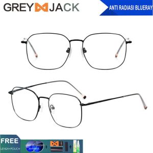 Grey Jack Kacamata Antiradiasi Blueray Gadget/Komputer/Laptop Design Kotak Elegant Kekinian Terbaru Bisa Minus Antiradiasi/Blueray/Photocromic/Bluecromic 90037