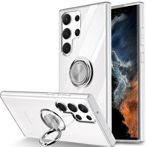 TPU+PC Transparent Case with Ring for Samsung Galaxy S23/S23 Plus/S23 Ultra/S22/22 Plus/22 Ultra/S21/Plus/Ultra
