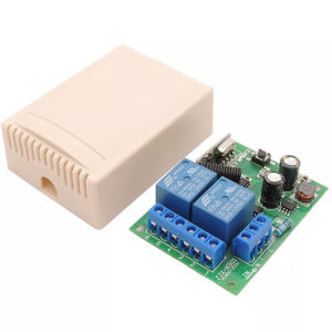 WenQia RF 433MHz สวิตช์ไร้สายสำหรับโรงรถ/ประตู/ไฟ/มอเตอร คอนโทรลเลอร์ AC 110V 220V 230V 240V 10A 2CH รีเลย์ตัวรับโมดูล 50m ระยะไกล