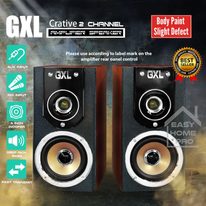 [PAINT DEFECT CLEARANCE STOCK]-LIMITED STOCK!! GXL GL-6010 Multimedia Speaker System for Computer/TV/DVD Player