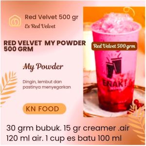 Bubuk Minuman Rasa Red Velvet  Bubble drink Powder drink Red Velvet 500gram