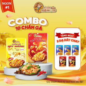 (Deal kèm quà tặng)Combo 10 Chân gà rút xương dai giòn sần sậtchân gà cay Tứ Xuyên vị tê cay/sả tắc