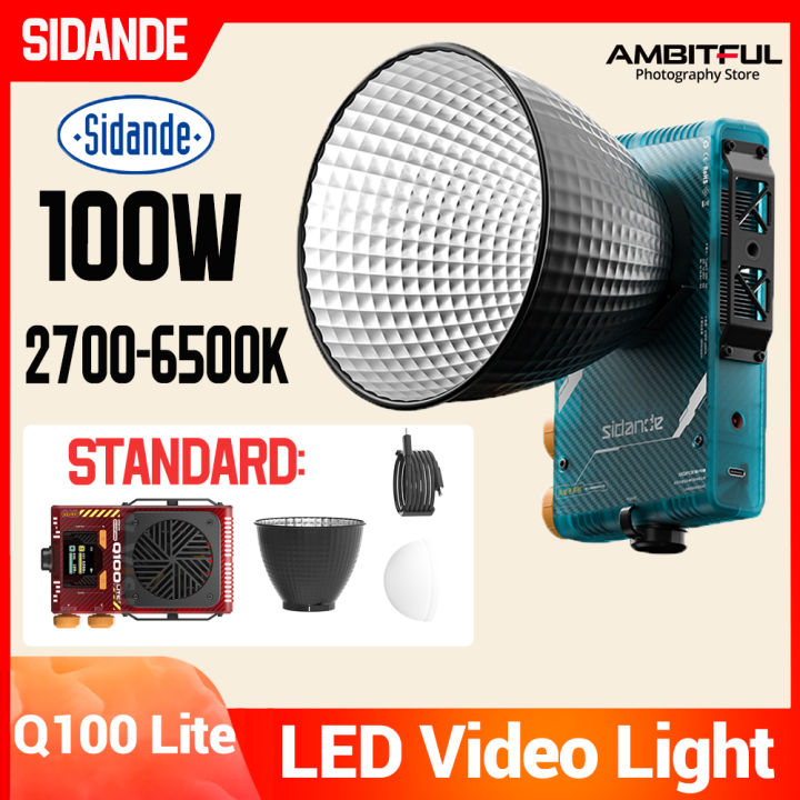 SIDANDE Q100 Lite 100W 2700~6500K Bi-color LED Video Light Wireless APP Control For Studio Video Outdoor Live Vlog Photography【Photolex】