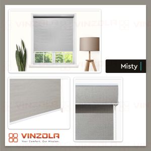 [Vinzola] Citrine Misty Waves Roller Blinds / 100% Blackout Langsir Bidai / Height 6ft / 7ft / 8ft / 9ft / 10ft