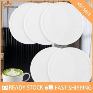 MIH ✨ COD ✨ ที่รองแก้วซิลิโคนกันลื่นชุดถาดรองแก้วสีดำขนาดใหญ่สำหรับเครื่องดื่มกลางแจ้งป้องกันรอยเปื้อนและทนความร้อน