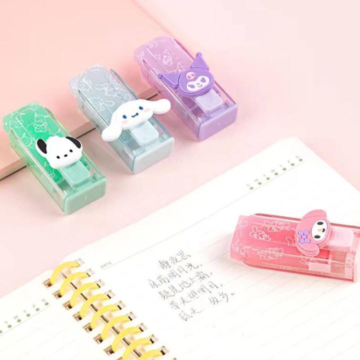 1Pcs Creative Push-pull Cartoon Eraser Macaron Colored Eraser Telescopic Kawaii Children's Pencil Eraser Student Stationery