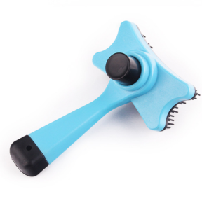 Lược chải lông rụng cho Chó Mèo lông vừa và dài có nút bấm nhả lông size nhỏ (mẫu mới) - Hara Pet Store