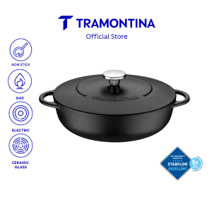 Tramontina Trento 28cm Skillet with Lid Cast Iron/Induction