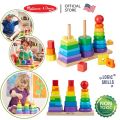 (ของแท้ USA) ของเล่นมอนเตสเซอรี่ หอคอยสีรุ้ง มอนเตสซอรี่ Rainbow Stacker Melissa & Doug Montessori Toy บล๊อคต่อ หลากรุ่น 576 567. 