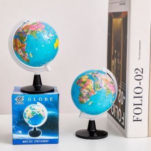 DUY26 The Earth Sphere Globe of the world with stand With Labels of Continents Countries Plastic The Earth Ornaments Creative Early Education Terrestrial Globe  Ornaments