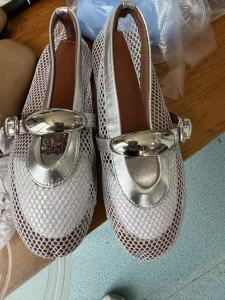 Free Shipping Plus-Size WomenS Sandals 2026 Spring/Summer New Collection Round-Toe Fishnet Mesh Hollow-Out Design Flat Sandals