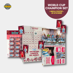 Panini FIFA World Cup Qatar 2022 - World Champion Winner Complete Set Argentina (Mega Poster + 30 Stickers)