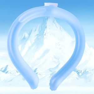 BAIXL 1/2Pcs Cool Tube Neck Cooling Ring Summer Gadget Portable Ice Cushion Pillow Heatstroke Prevention Wearable Neck Cooler Collars Outdoor