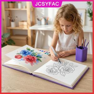 JCSYFAC Xách Tay Màu Nước Cuốn Sách Sơn Cho Du Lịch Có Thể Gập Lại Vẽ Pad Cho Trẻ Em Giáo Dục Graffiti Màu Hoạt Động Thiết Lập Ngoài Trời Nghệ Thuật