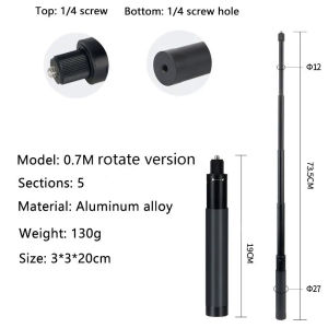 20231126 Invisible Selfie Stick For Insta360 X5 X4 X3 X2 Selfie Stick Bullet Time Bundle Handle for Insta360 Panoramic Camera Accessory