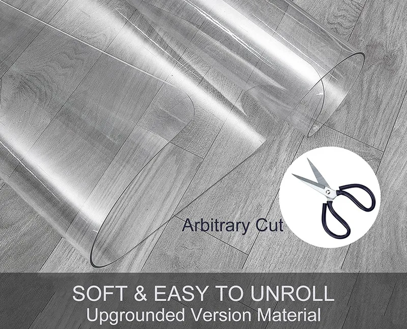 FUNMAT Clear Chair Mat 36x28 - Vinyl Floor Protector For Hard Floors In Home Office & Kitchen