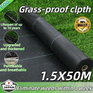 Weed Barrier Fabric Non-Chemical Durable Black Polypropylene 1m x 10m to 100m for Garden Greenhouse