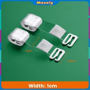 Masely Ultra Thin Invisible Bra Straps Width 0.1cm/1cm/1.2cm/1.5cm/1.8cm Seamless Comfort Transparent Non-Slip Underwear Shoulder Straps