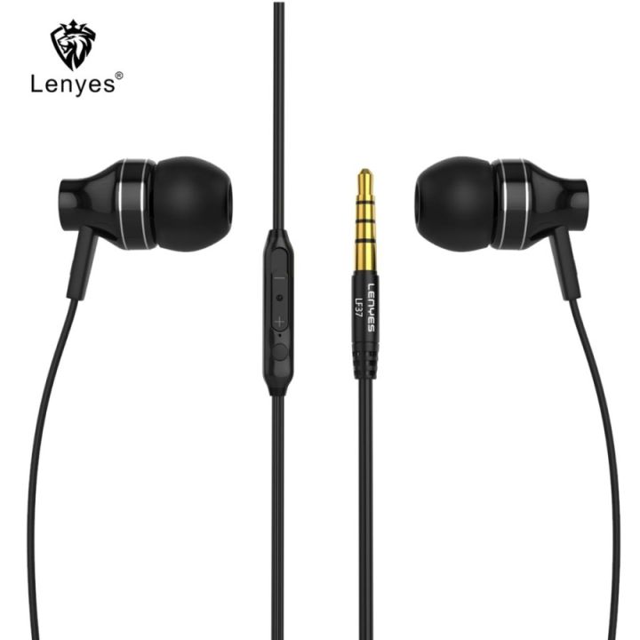 HEADSET HANDSFREE LENYES LF37 ORIGINAL 100 STEREO EARPHONE LF37