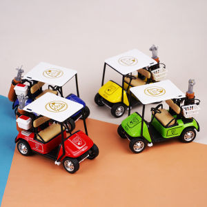 QUANSEN 1:12 Dollhouse Miniature Golf Cart Model Alloy Pull-back Car Kids Pretend Play Toys Doll House Accessories