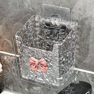 Giá Đỡ Dán Tường Trong Suốt Đính Kèm Charm Nơ Xinh Xắn Kệ Đựng Đồ Nhỏ Gọn Acrylic Không Đục Lỗ Phù Hợp Decor Phòng TIDO TI DO