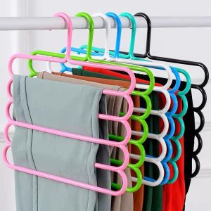 5 Layers Multi-Functional Pants Hangers Holders Trousers Hanger Storage Rack Clothes Space