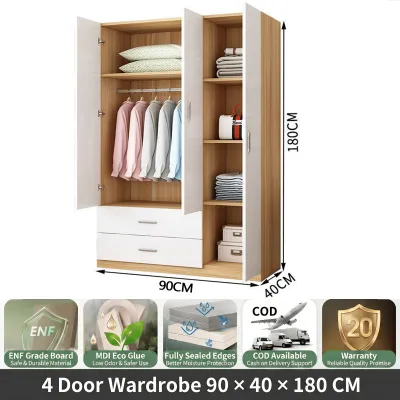 Wooden Wardrobe Cabinet For Clothes Modern Wardrobe With Drawer Family Bedroom Simple Assembly Minimalist Design High Quality Multifunctional Storage Closet