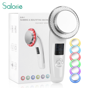 Salorie Ultrasonic Cavitation Ultrasound EMS Machine with 6 in 1 LCD RF EMS Fat Burner Slimming Massager Cellulite Machine Face Body Massager Skin Care Anti Cellulite