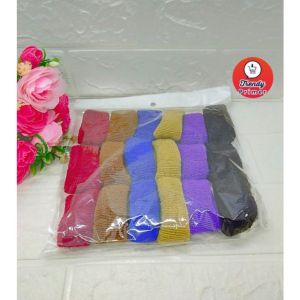 Ikat rambut donat isi 18 pcs donat 18