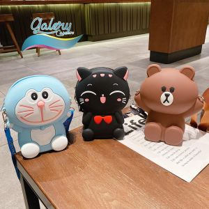 GC Tas Dompet Silikon Jelly Bag Koin Kartun Karakter Selempang Jumbo