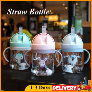 Botol Air Baby Water Bottle Learning Cup Anti Choke Non-spill Training Cup Leak-Proof Fee With Gravity Ball Straw Handle Bottle Tumblr Botol Bayi botol susu baby murah