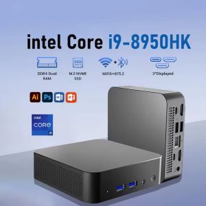 Intel Core i9 8950HK Mini PC Windows 11 16GB DDR4  1TB SSD PC Gamer Computer Dual WIFI 6 BT5.2 4K HD Gaming Pc Desktop Suitable for office and study