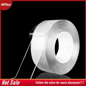 【COD】🔥🔥🔥 1 2 3 5M Nano Tape Double Sided Tape Transparent Reusable Waterproof Adhesive Tapes Cleanable Kitchen Bathroom Supplies Tapes