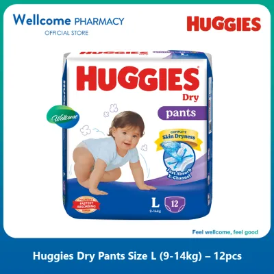 Huggies Dry Pants - Size M (14s) / L (12s) / XL (10s) / XXL (8s)