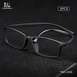 LouisWill Men Women Glasses Frame No Lens Glasses TR Mirror Eyewear Can Be Paired With Myopia Glasses Full Frame Design Outdoor Travel Men Trendy Glasses