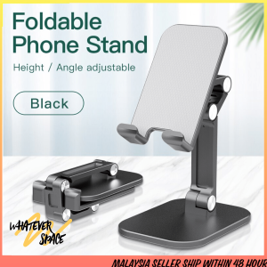 Desk Phone Holder Foldable Tablet Stand Phone Holder Multi-Angle Up And Down Adjustable Suitable For 4-13 Inch Display