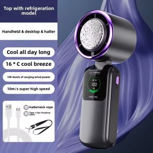 【SG Seller】Portable Folding Mini Fan 4000mAh Handheld Fan USB Rechargeable Handheld Fan Strong Wind Air Turbo Cooler Fan