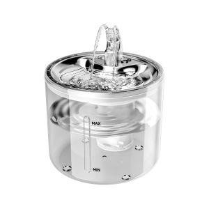 IPSKY Pet Fountain WF010 Stainless Steel Automatic Cat Water Dispenser Dog Waterer 2.6L