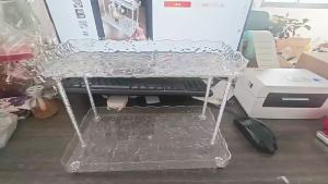 AE Kệ đựng đồ bằng nhựa dạng sóng nước mới dành cho phòng tắm bồn rửa mặt đựng mỹ phẩm và các vật dụng linh tinh không cần khoan.