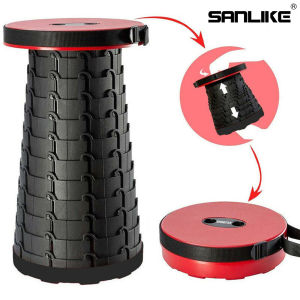 SANLIKE Outdoor Retractable Stool Folding Pocket Chair Portable Camping Accessories Convenient Fishing Plastic Folding Chairs