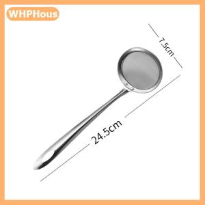 WHPHous Dài xử lý thép không gỉ dầu colander muỗng tốt lưới colander công cụ nhà bếp